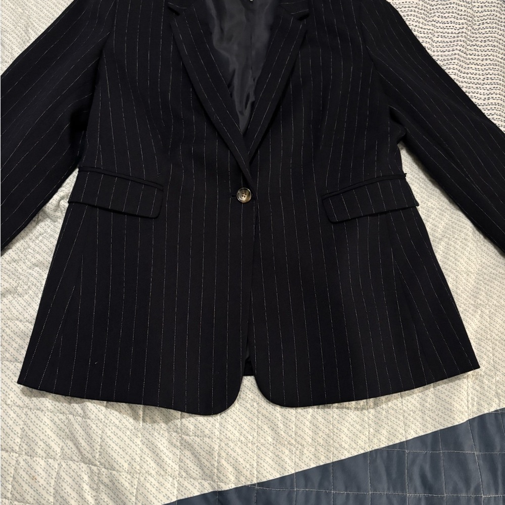 DKNY Black Pinstripe Womans Blazer